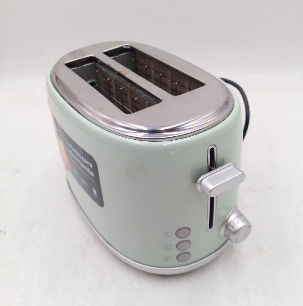 Cecotec Toaster 2 Scheiben ToastTaste 1000 Retro Double Green 980 W Edelstahl 2 Schlitze 38 cm