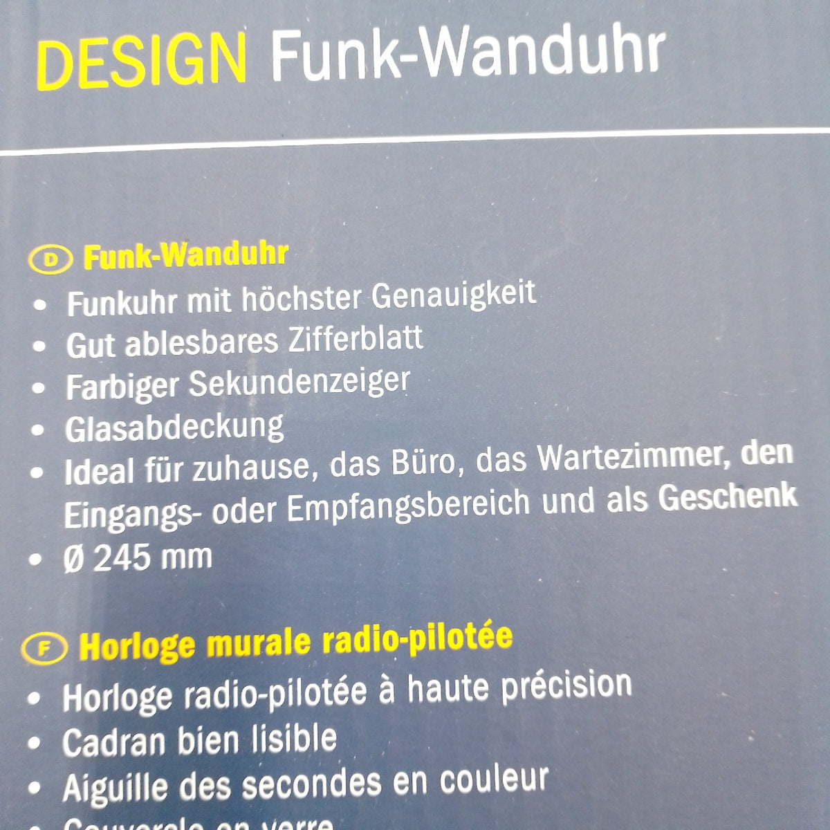 TFA Analoge Funk Wanduhr Modell 60.3550.10 hohe Genauigkeit stilvolles Design analog