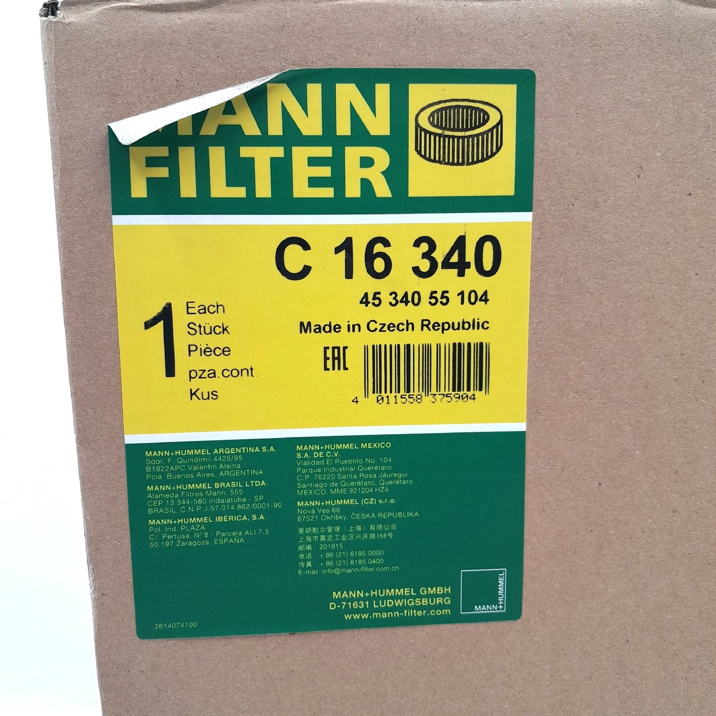 MANN FILTER Luftfilter Off Highway Anwendungen C 16 340 Ersatzteil hohe Leistung