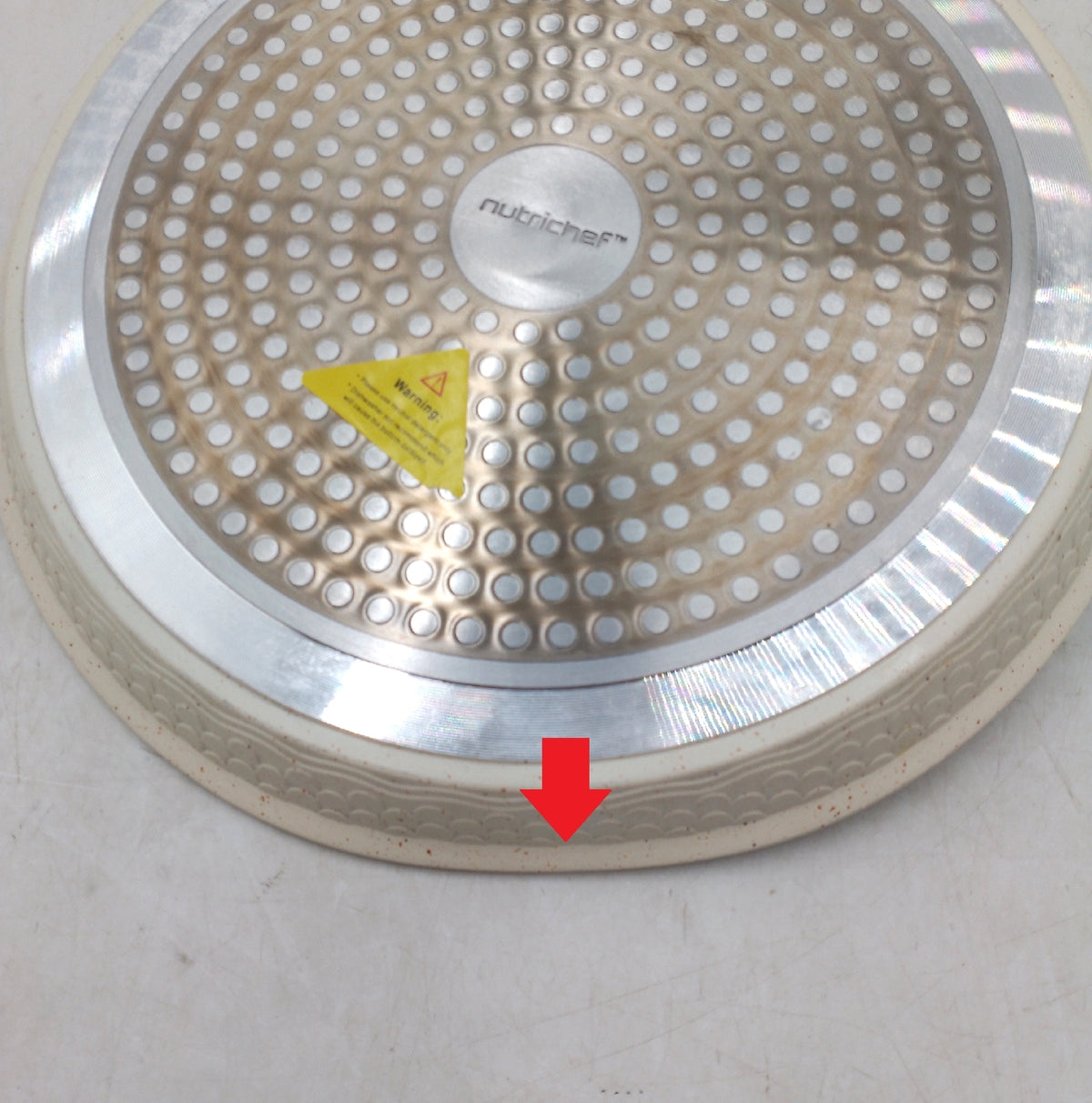 Nutrichef Crepe Pfanne Pfannzubehör 28 cm Induktion Antihaft Weiß