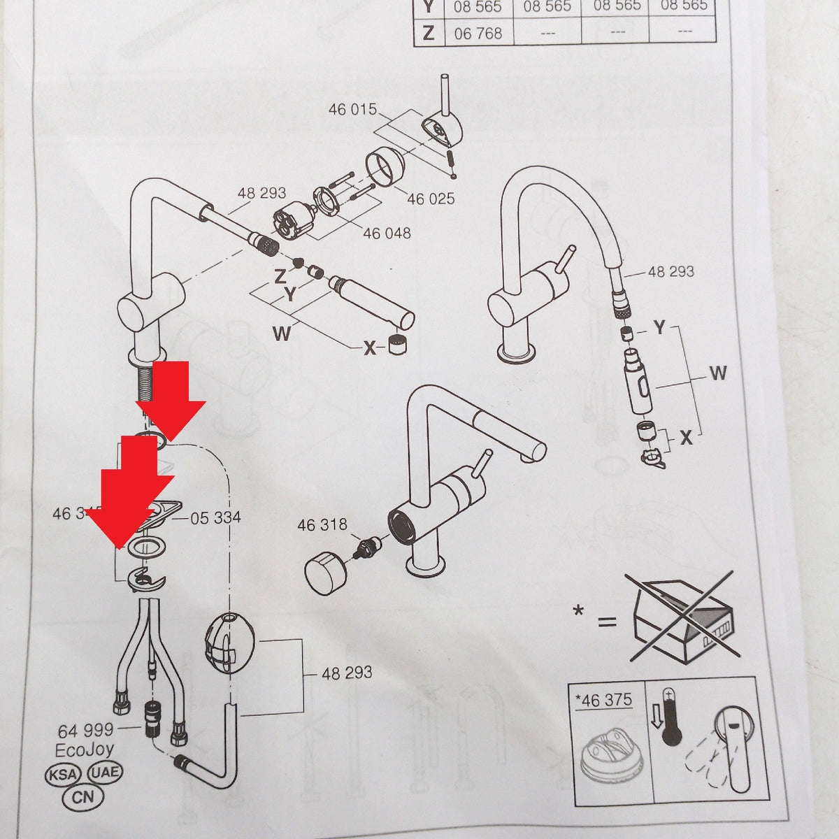 Grohe Minta Küchenarmatur Einhand Spültischbatterie mit herausziehbarer Brause weiß chrom
