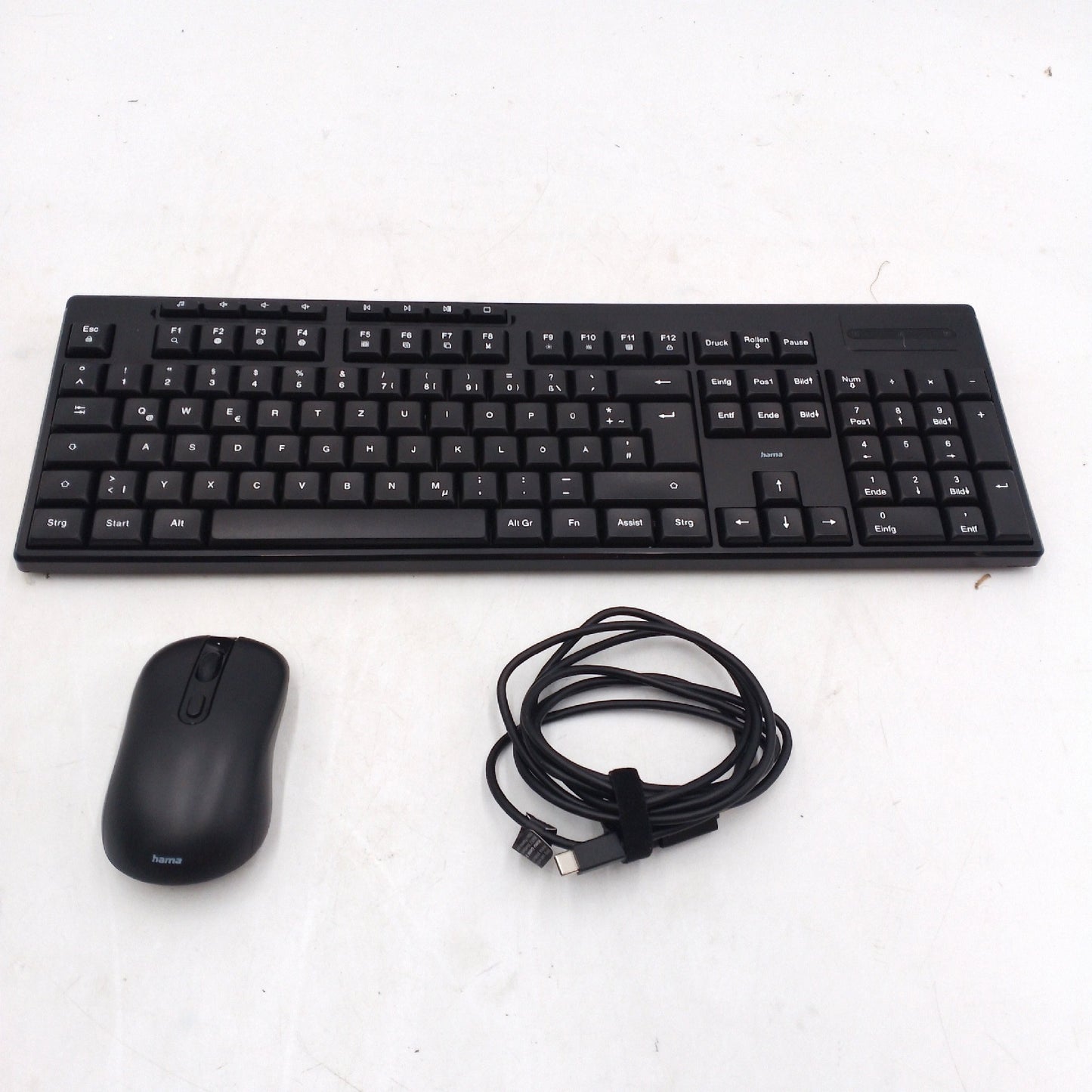 Hama Tastatur Maus Set CKM 200 USB ergonomisch USB C Kabel fehlt