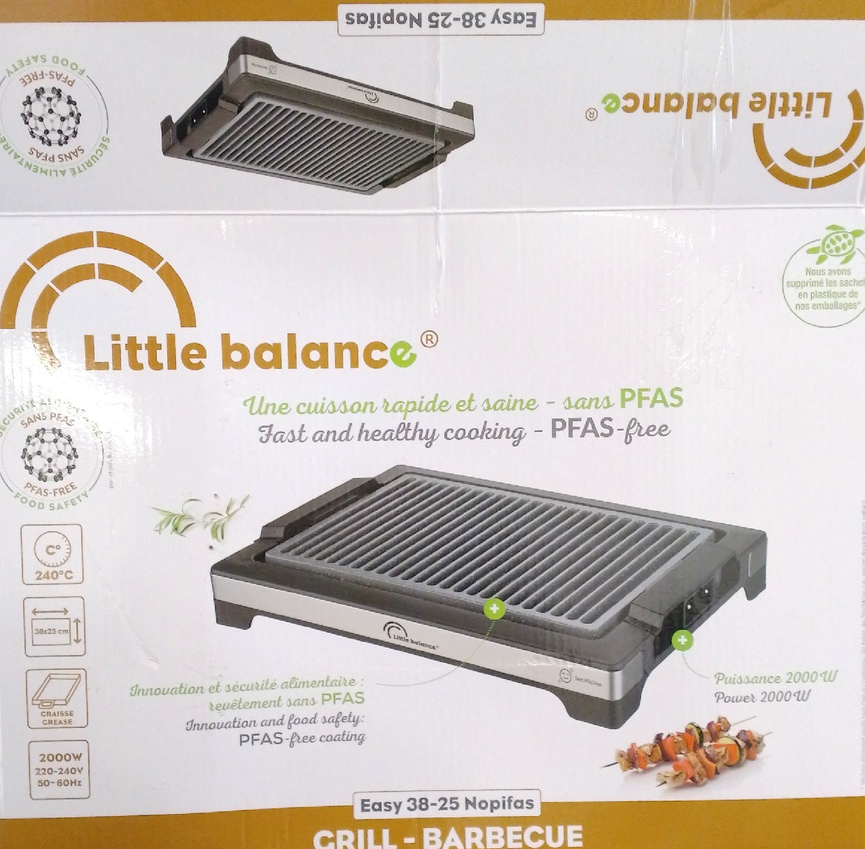 Little Balance Elektrischer Grill Tischgrill Easy Nopifas 8863 Komfort 4 6 Personen