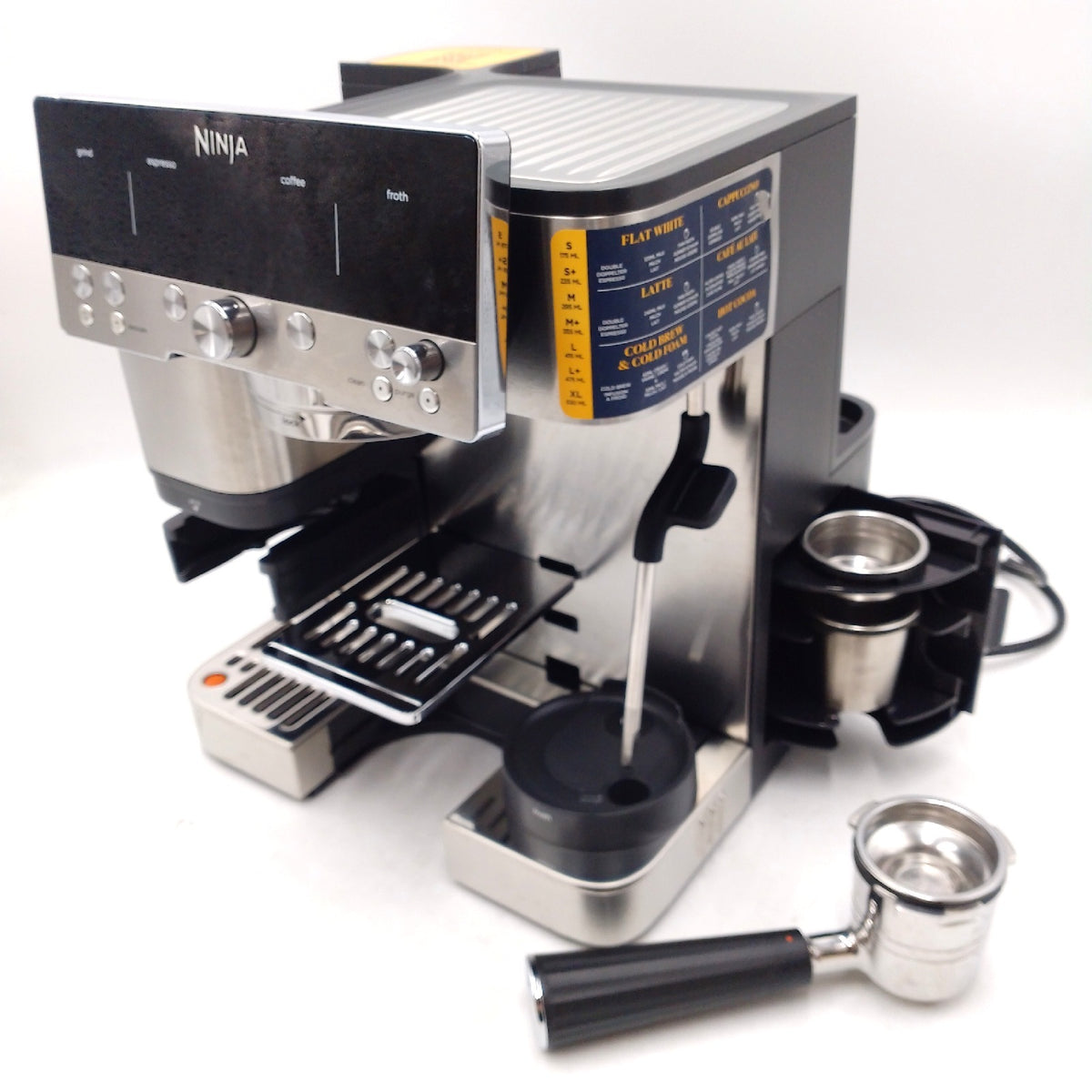 Ninja Luxe Premier 3 in 1 Kaffeemaschine Gebrauchsspuren links Plastik defekt