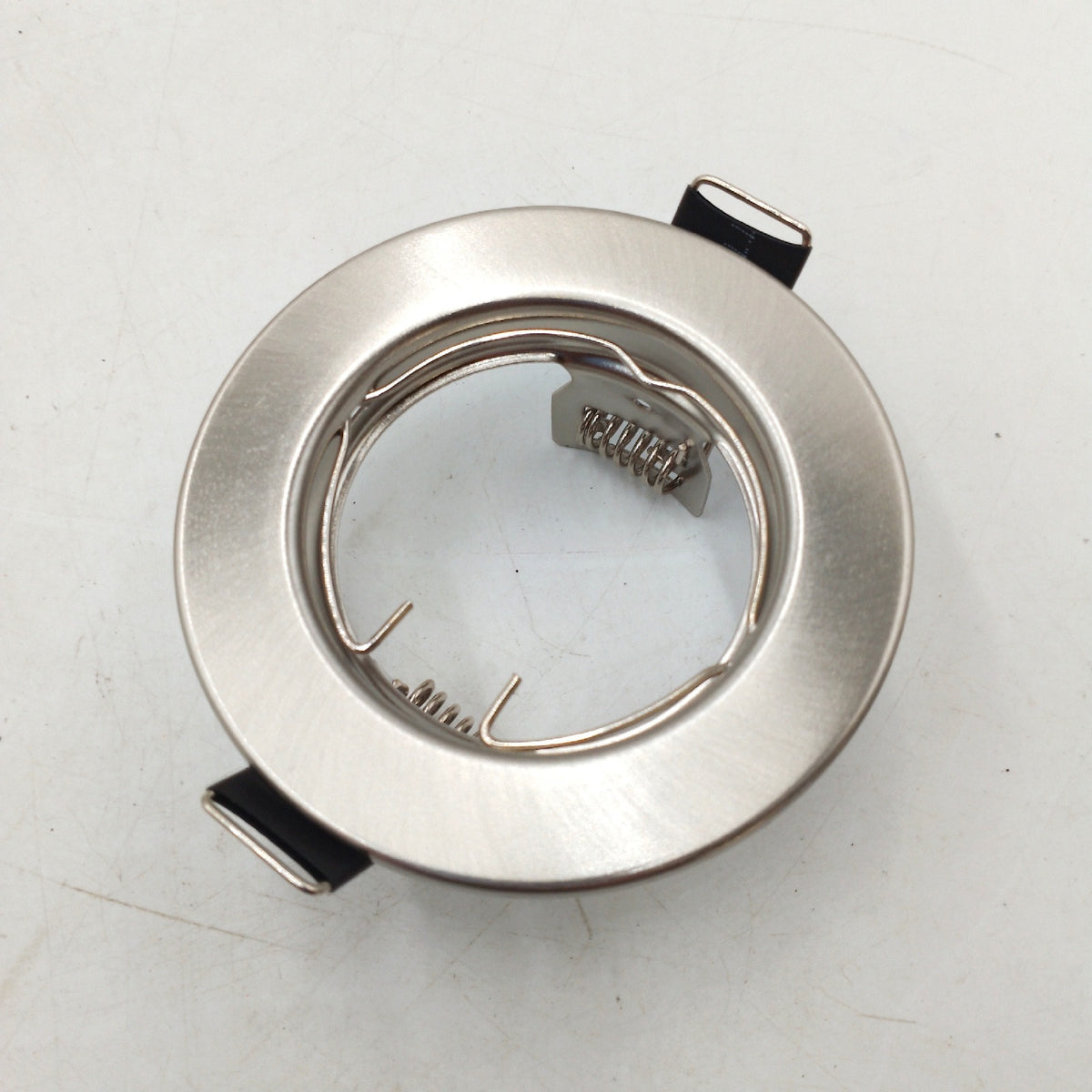 GU10 LED-Einbaustrahler, 24er-Pack, runder Rahmen aus gebürstetem Metall