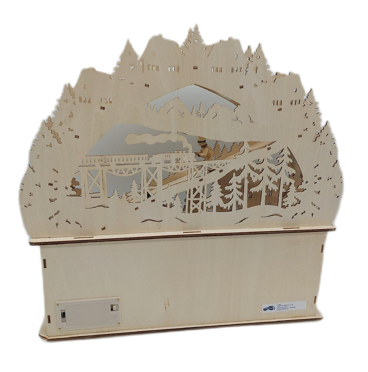 small foot Adventskalender Skivergnuegen Deko Weihnachten Holz LED mit leichten Beschäd