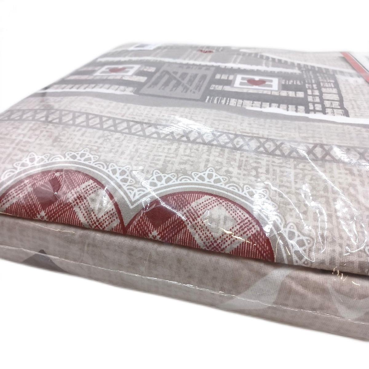 PENSIERI DELICATI DELICATE THOUGHTS Flanell Bettwasse Set Doppelbett 100 Prozent Baumwolle Chalet Rot