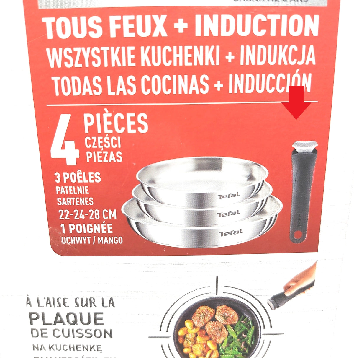 Tefal Ingenio Emotion Pfannenset 3 teilig 22 24 28