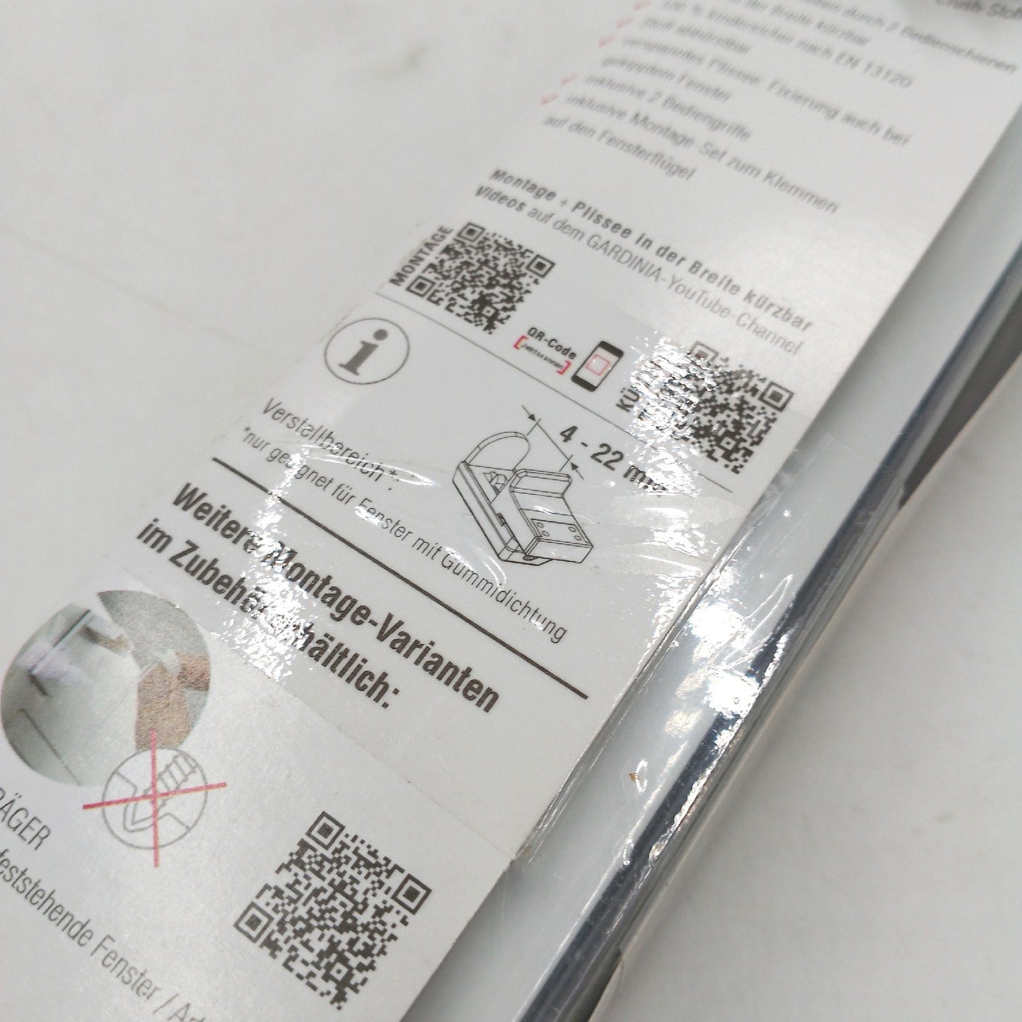 Gardinia Plissee Fensterdekoration Sonnenschutz Easyfix Blickdicht Faltrollo zum