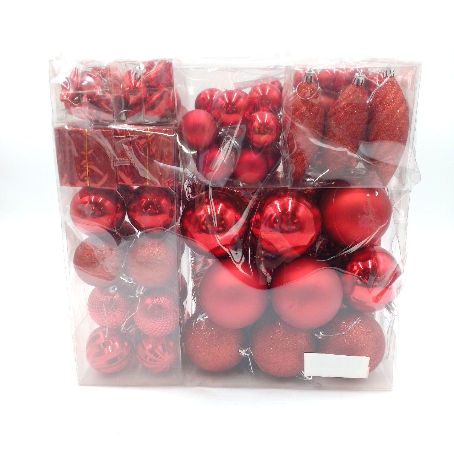 Relaxdays Weihnachtskugeln Weihnachtsbaumdekoration Kunststoff 110er Set Farbig Festlich Dek