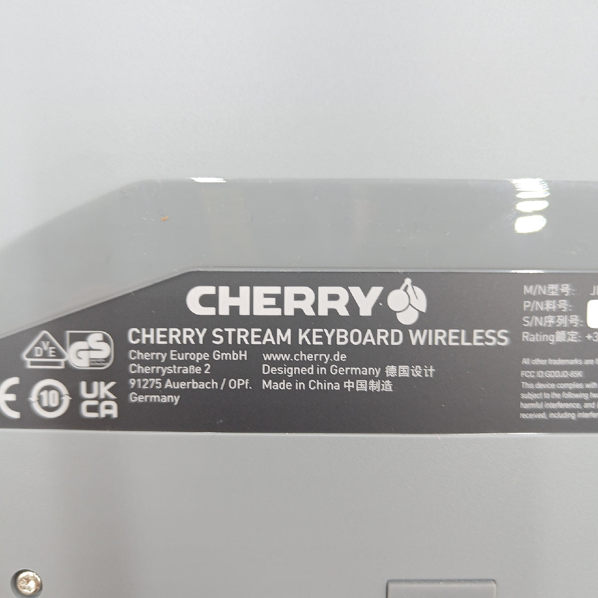 CHERRY Stream Keyboard Wireless Kabellose Tastatur Deutsch Schwarz Ohne Strg und Shift Taste Kein Dong