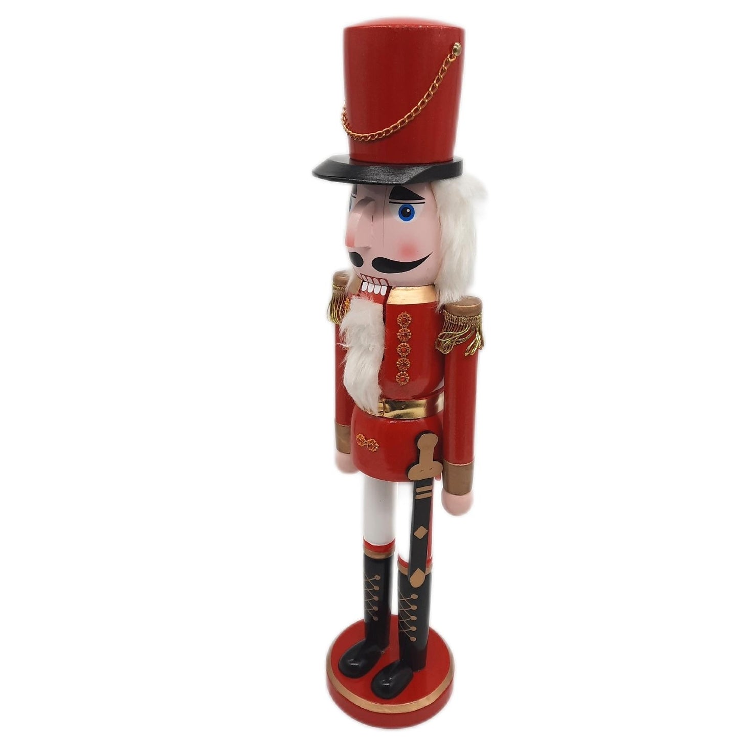 Dekoheld Nussknacker Figur Weihnachtsdekoration Soldat Rot Metallic Klassisch