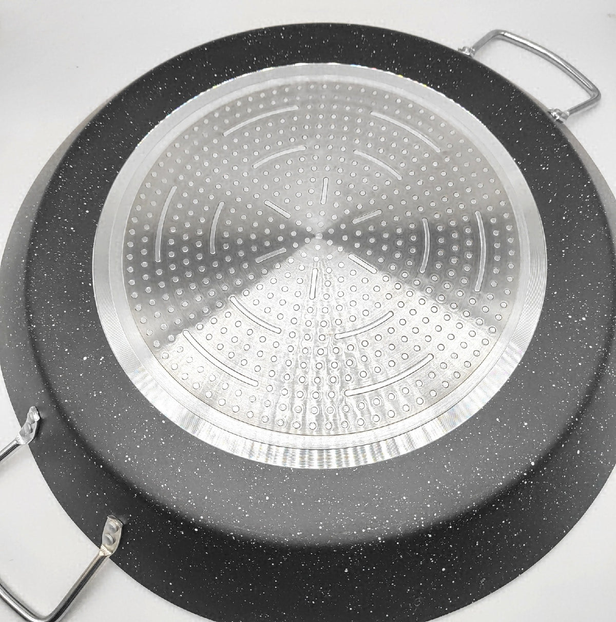 Wecook Paellapfanne für Induktion 46 cm 12 Portionen Granit leicht verbogen Transportschaden