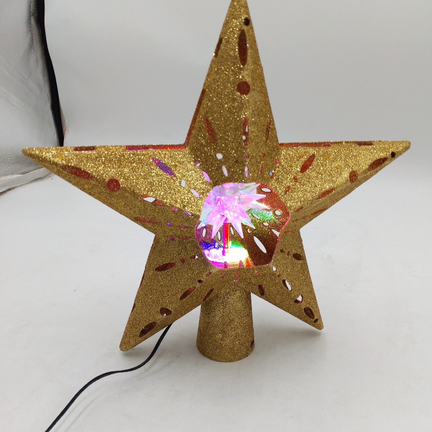 Quntis Weihnachtsbaumspitze Weihnachtsdekoration 31CM Stern Christmas Tree Topper EU Ste