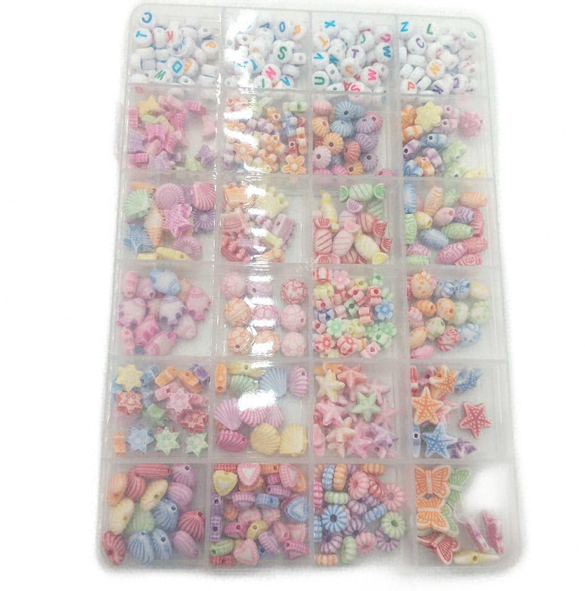UPDOKIT Geschenkset Mädchen 2 Boxen Perlen zum Auffädeln Kinder DIY Armbänder Set