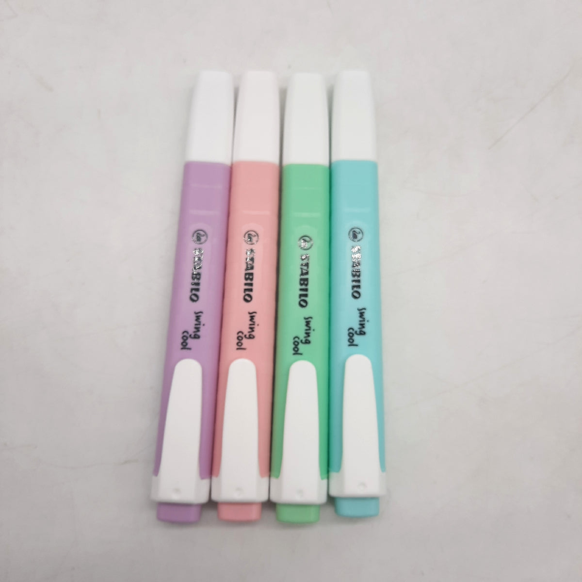 STABILO Highlighter Schreibwaren Box 4 kühle Pastellfarben für kreative Nutzung