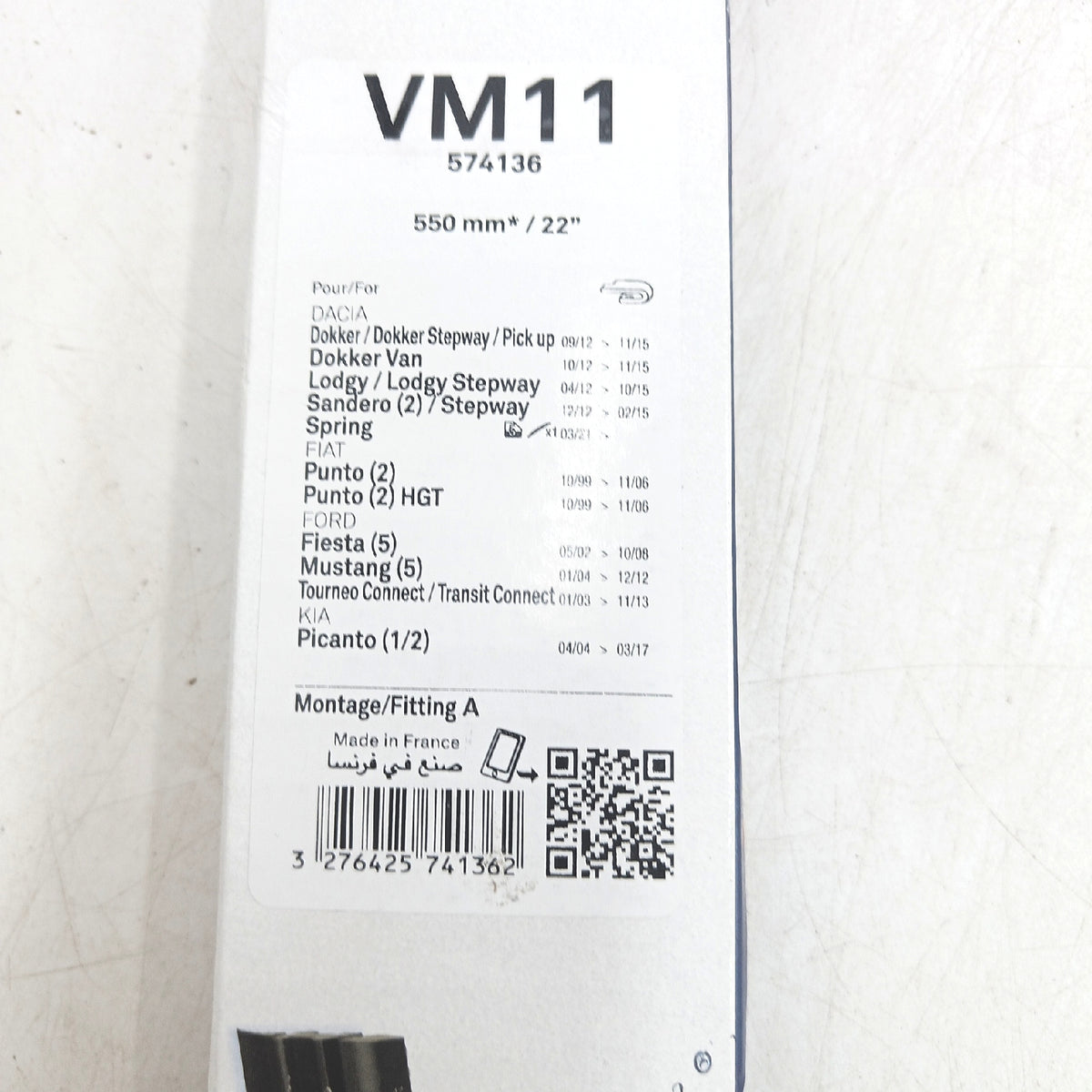 Valeo Silencio VM11 Wischblatt vorne 550 mm konventionell Spaetztensil Perf