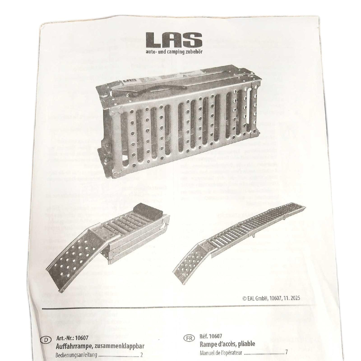 LAS Auffahrrampe Motorrad Transport 10607 klappbar Stahl robust sicher 200 x