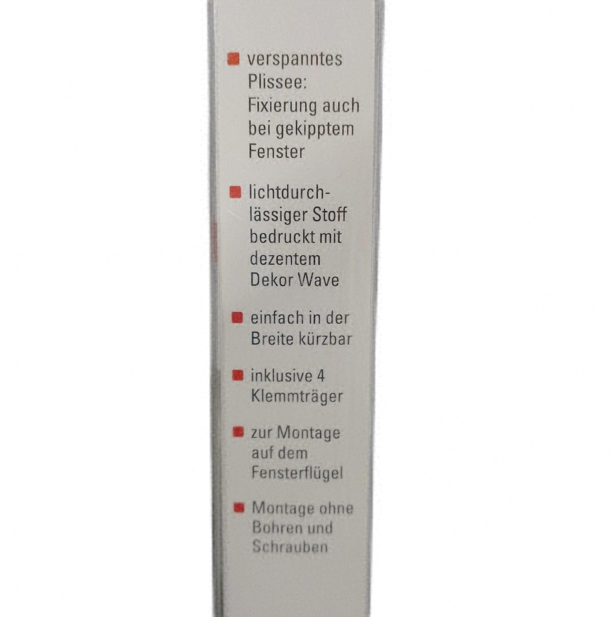 Gardinia EASYFIX Katy Wave Plissee ohne Bohren Zum Klemmen Blickdicht Sichtschutz Vorhang