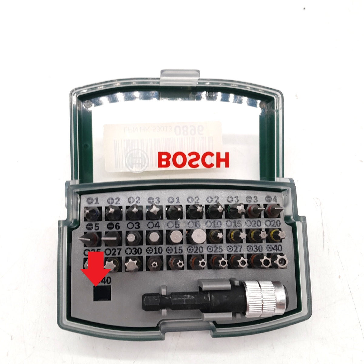 Bosch Accessories 32 teiliges Schraubendreher Bit Set Farbcodiert unvollständig