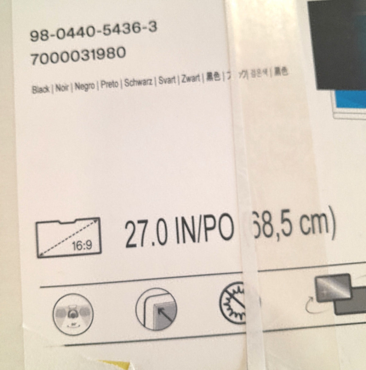 3M Privacy Filter PF270W9B Sichtschutzfilter für 27 Zoll Monitor 16 9