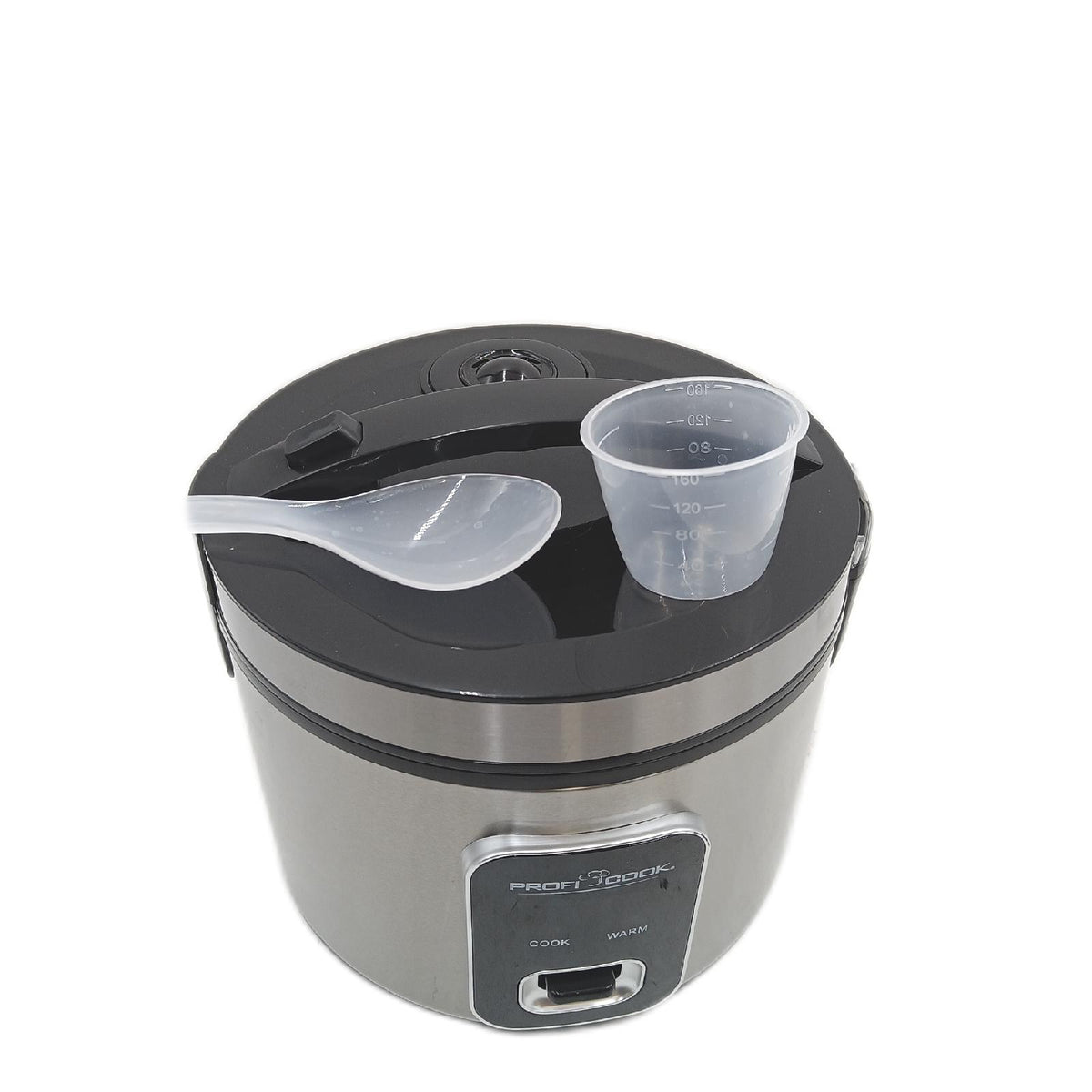 ProfiCook Reiskocher PC RK 1285 3kg Reis Warmhaltefunktion Antihaft Dampfgarer Rice Cooker inklusive Messbecher Reislöffel