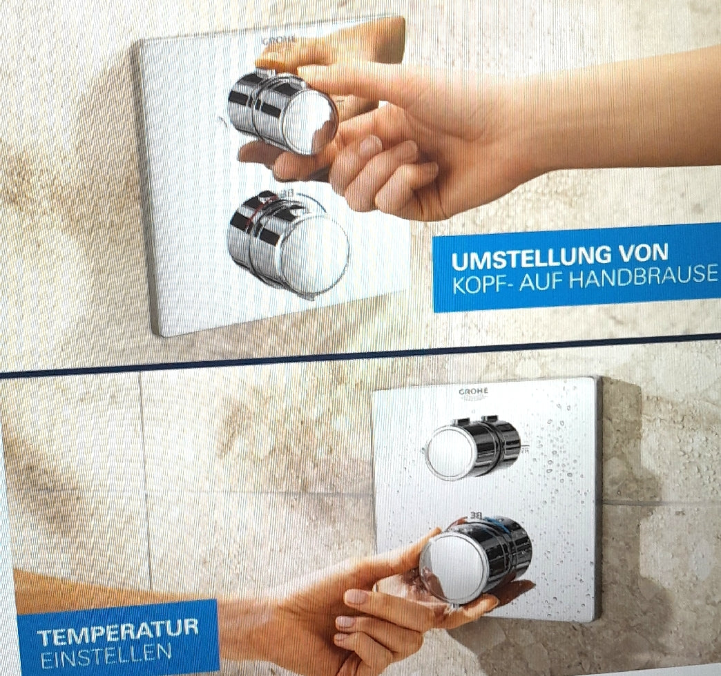 Grohe Duschsystem Badarmaturen Precision 310 Regendusche Thermostat Kontrolle