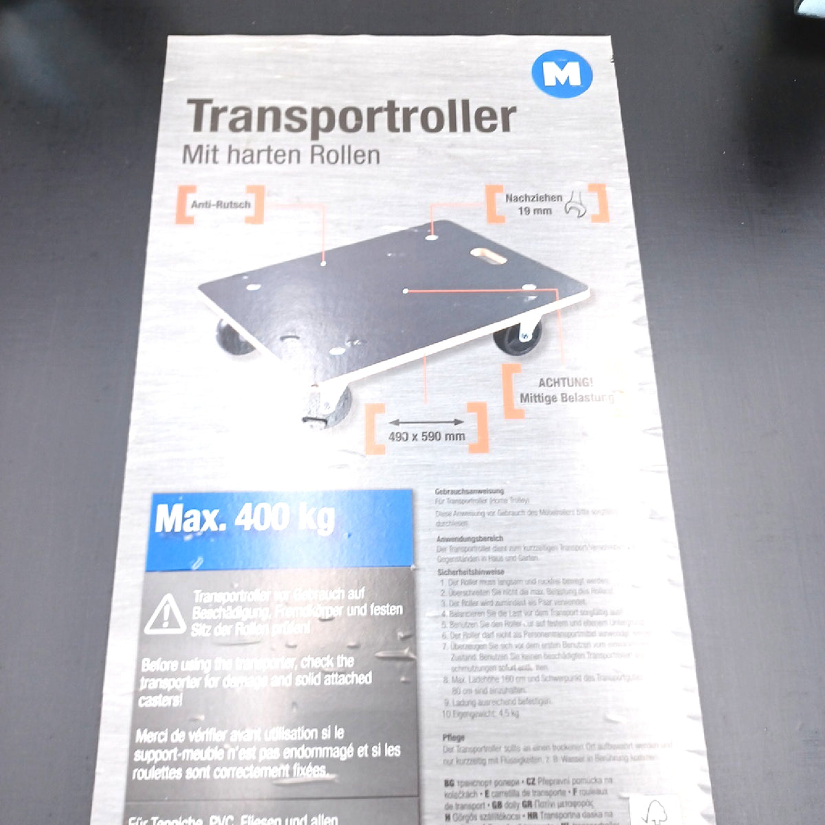 Metafranc Transportroller Ladehilfe Transporthilfen 590 x 490 mm hohe Tragkraft bis