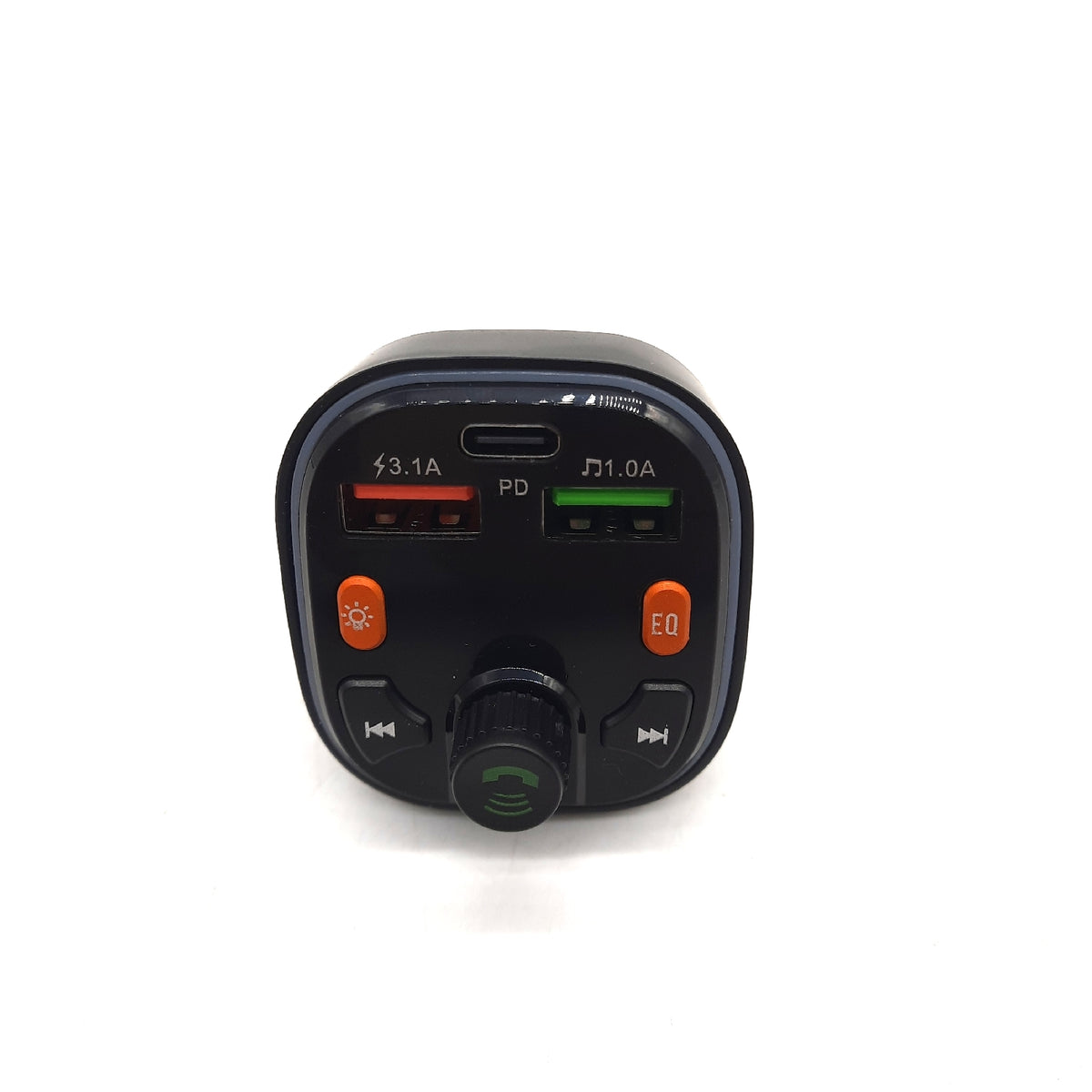 GlasFlength FM Transmitter Auto Bluetooth, Auto Radio Adapter Autoladegerät mit Freisprecheinrichtung PD 20W & Typ-C QC 3.0 Bass & Hi-Fi Stereo Schnellladung mit Blauem Umgebungslicht