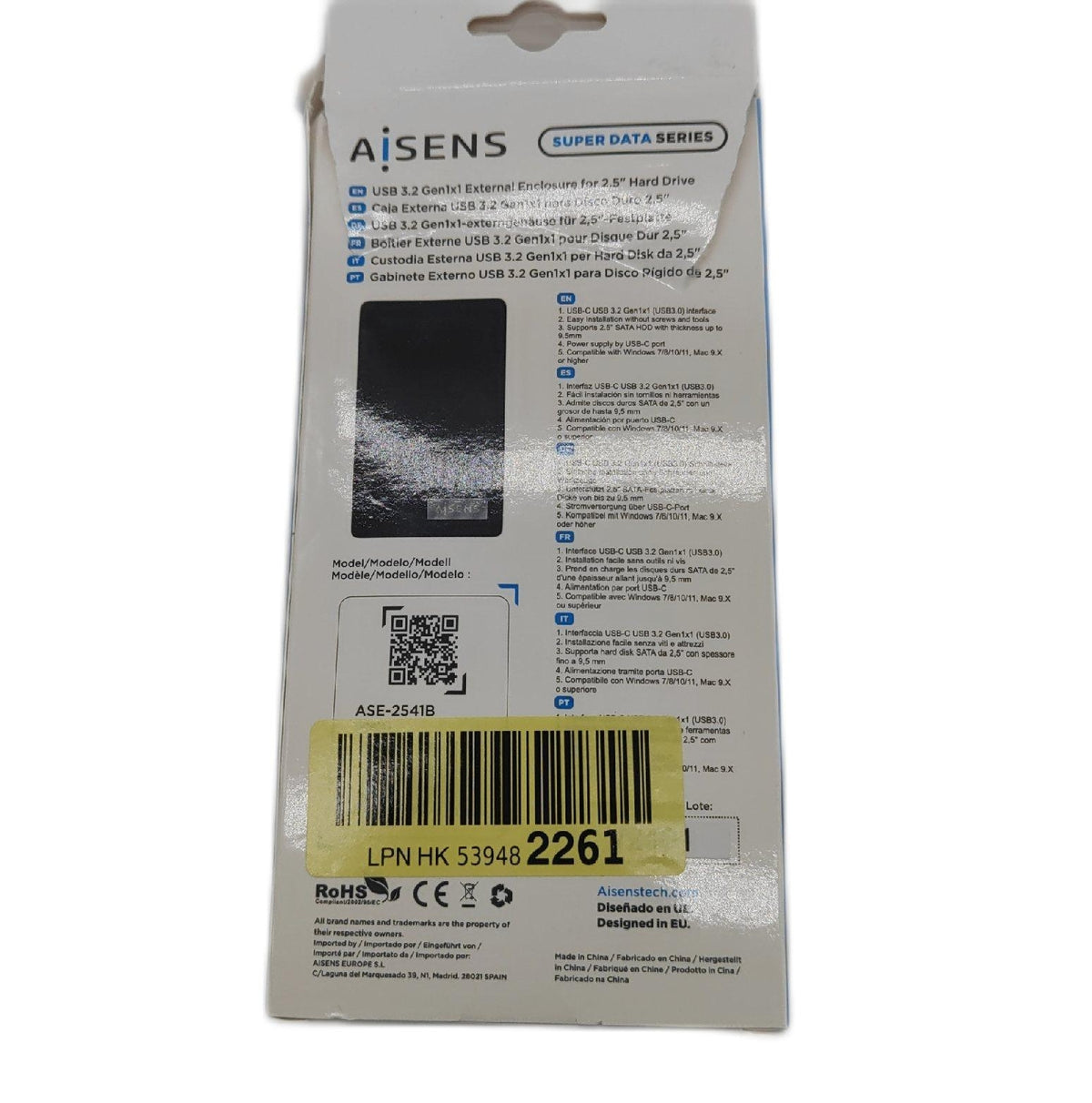 Aisens Externe Festplatte ASE-2541B