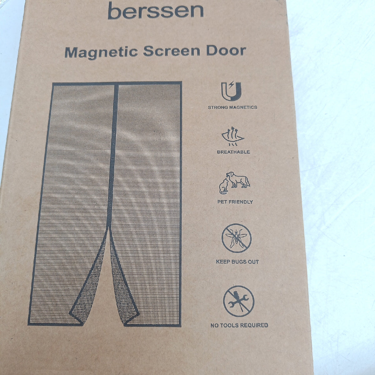 Fliegengitter Balkontur Magnet 90 x 210 cm mit starken Magneten Insektenschutz