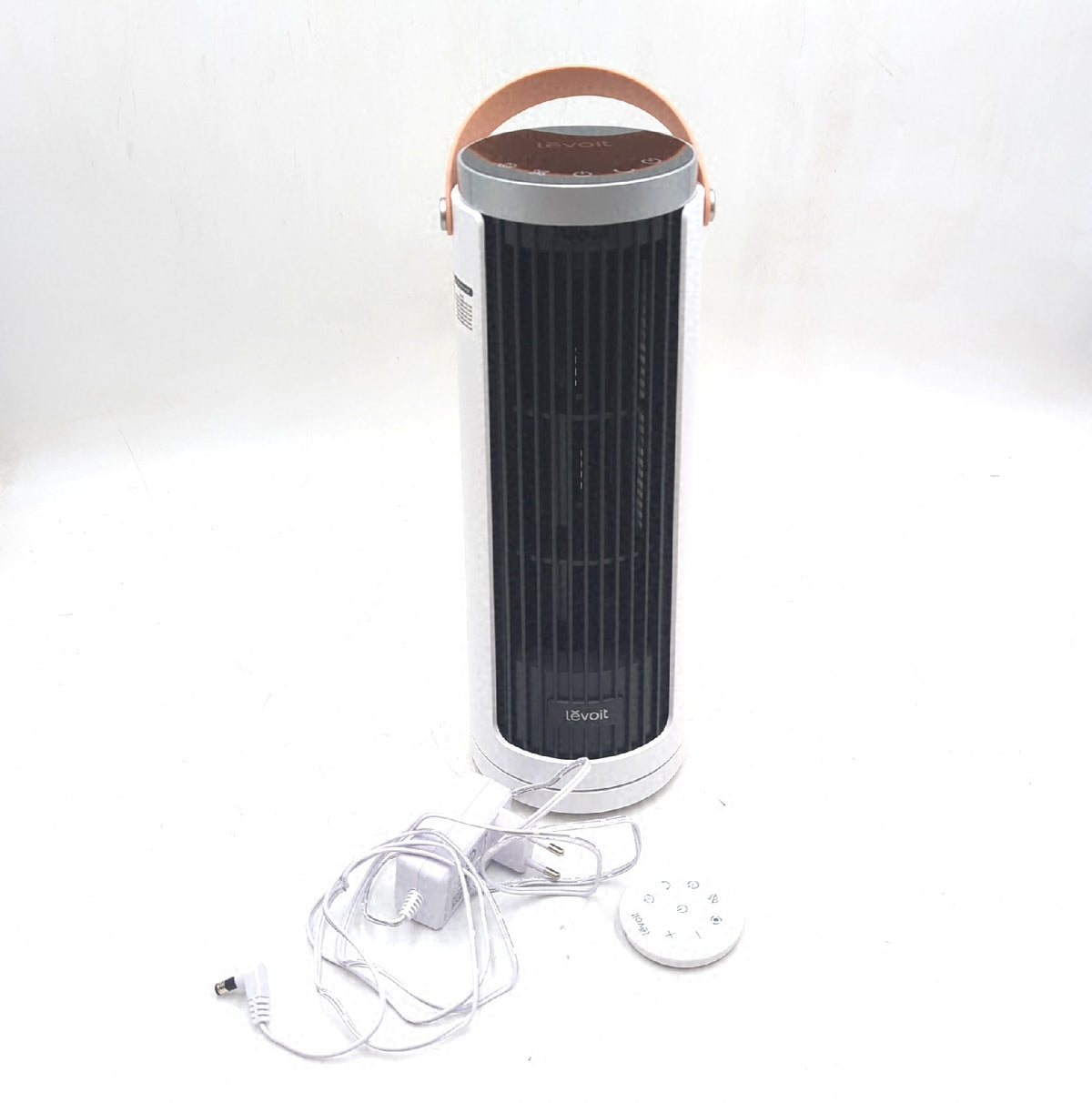 Levoit Mini 20dB leiser DC Turmventilator Mondweiß 33 cm Höhe bedientfeld leichte Kratzer