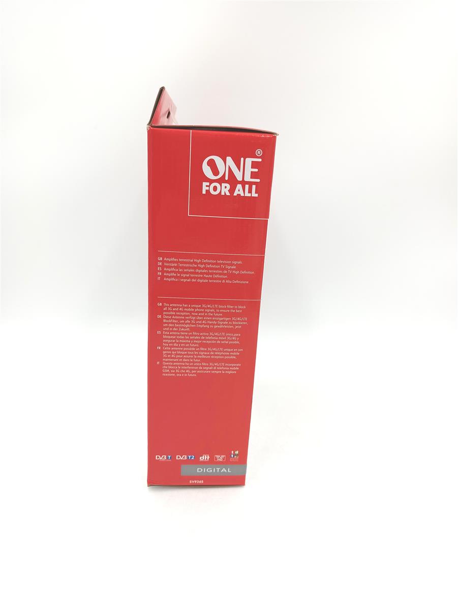 One For All Full HDTV Zimmerantenne A/V 65.16 verstärkt TV Wandmontage Spitze SUPE;