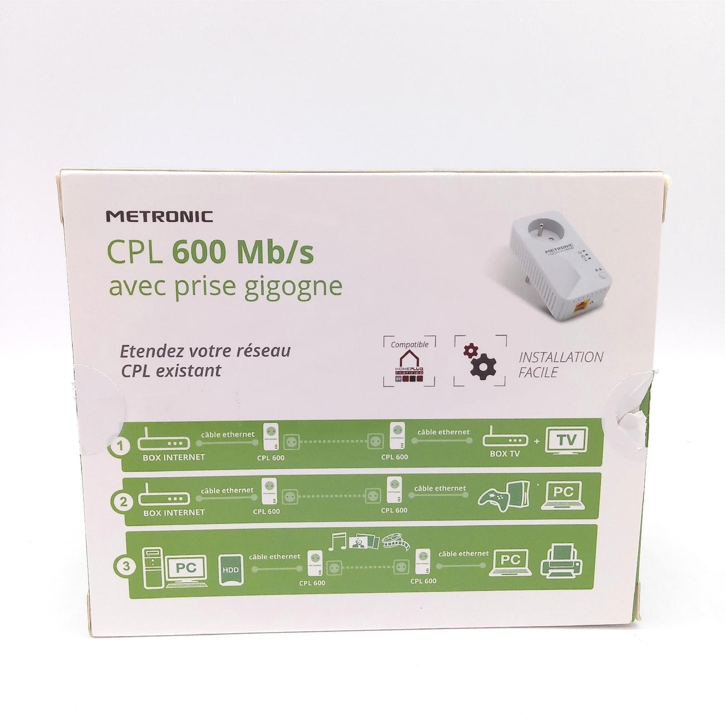 Metronic Netzstecker Netzwerk Zubehör 495466 mit 1 Port Fast Ethernet 100 MB s