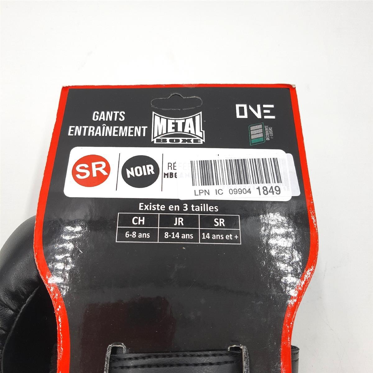 Metal Boxe Boxhandschuhe Sportausrüstung Mixte One Schwarz Senior Training Fitness