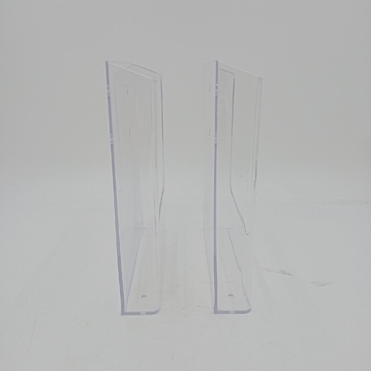 VITAdisplays 2 Stk. DIN A4 Wandprospekthalter transparenter Flyerhalter zur Wandmontage Wand-Prospekthalter für DIN A4 Prospekte Prospekthalter als Wandhalter für Flyer und Kataloge
