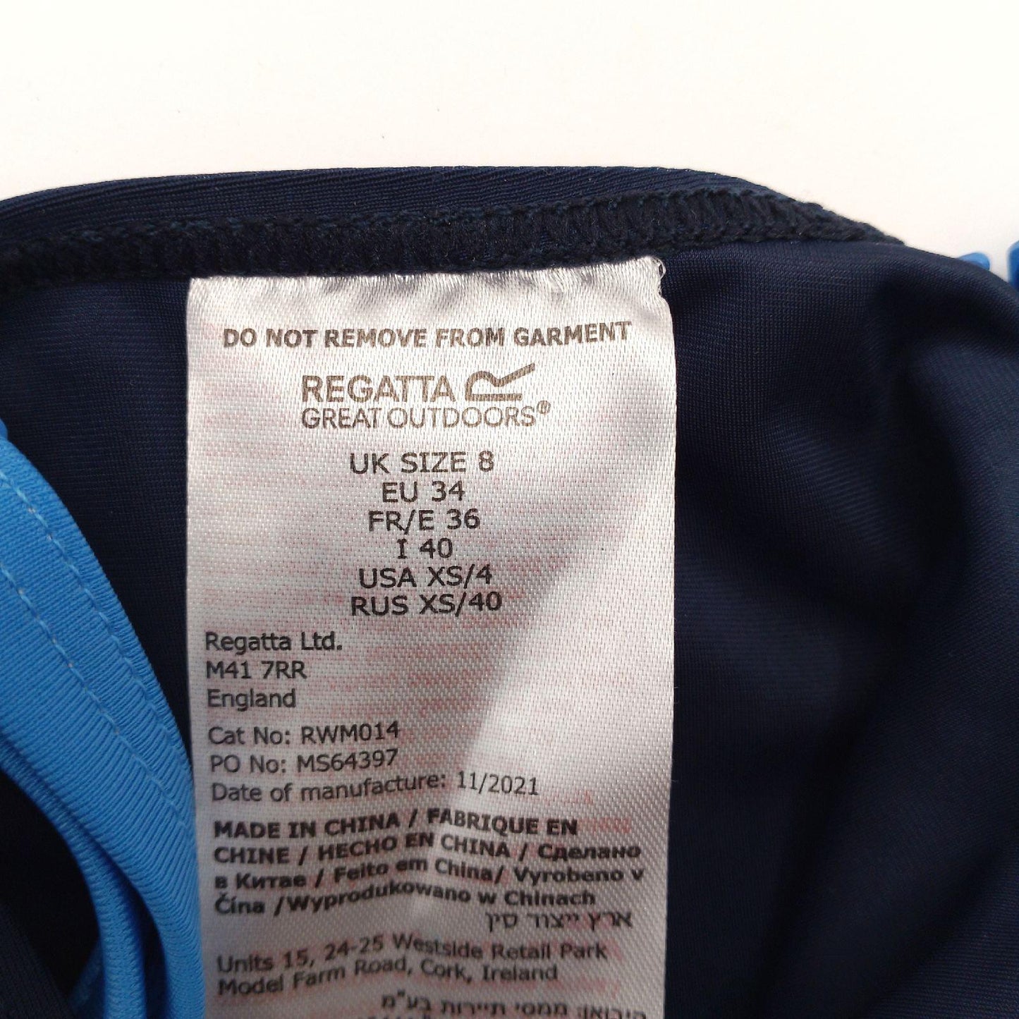 Regatta Aceana Tankini Ii Einteiliger Badeanzug, Marineblau/Sonic Blue, 38 DE