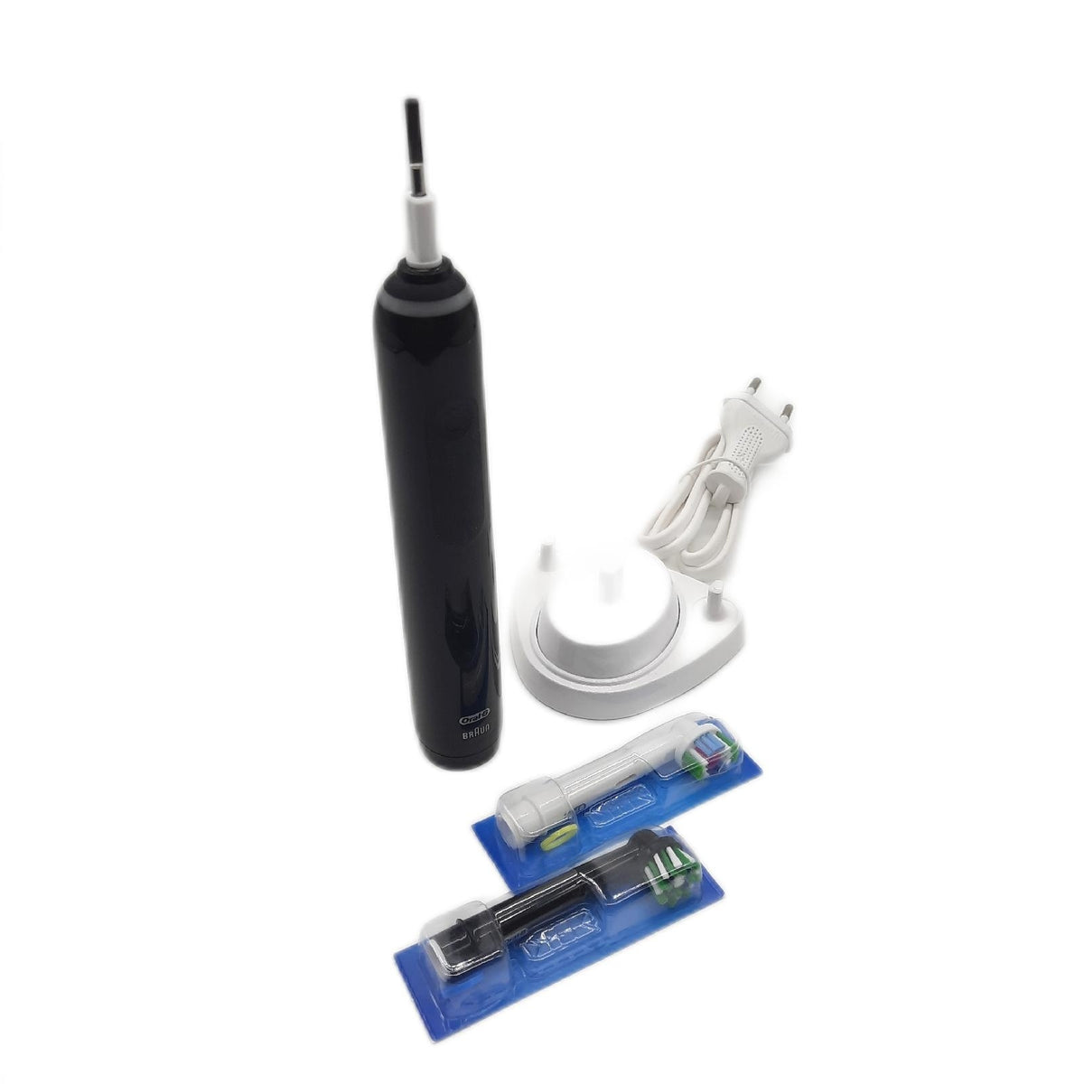 Oral-B Pro Series 3 Elektrische Zahnbürste inkl. 3 Aufsteckbürsten 3 Putzmodi Designed by Braun Schwarz