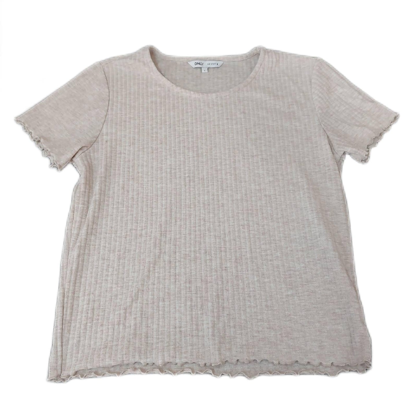 Only Damen T Shirt Bekleidung Onlemma SS Short Top Pumice Stone Melange Freizeitmode Trendsommer 2024