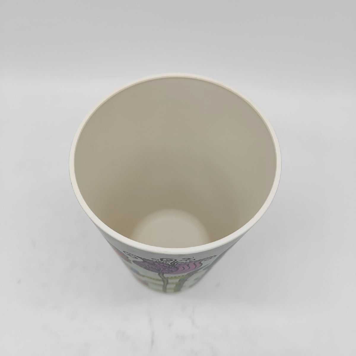 W KO Blumenvase Wohnaccessoires Bambus Vase mit Blumenmuster florale Dekoration elegant