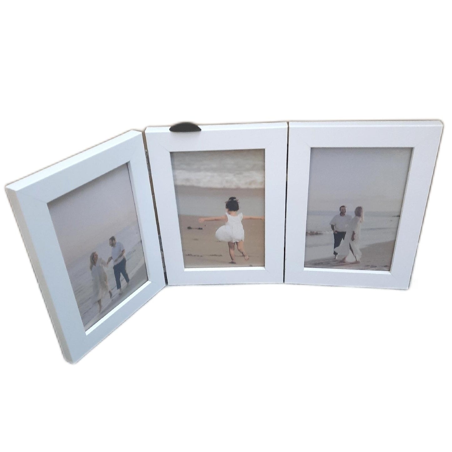 Feelhap Bilderrahmen Collage Holz Weiß 3 Bilderrahmen Holz für 3 Fotos Fotowand Dekoration Wohnaccessoires