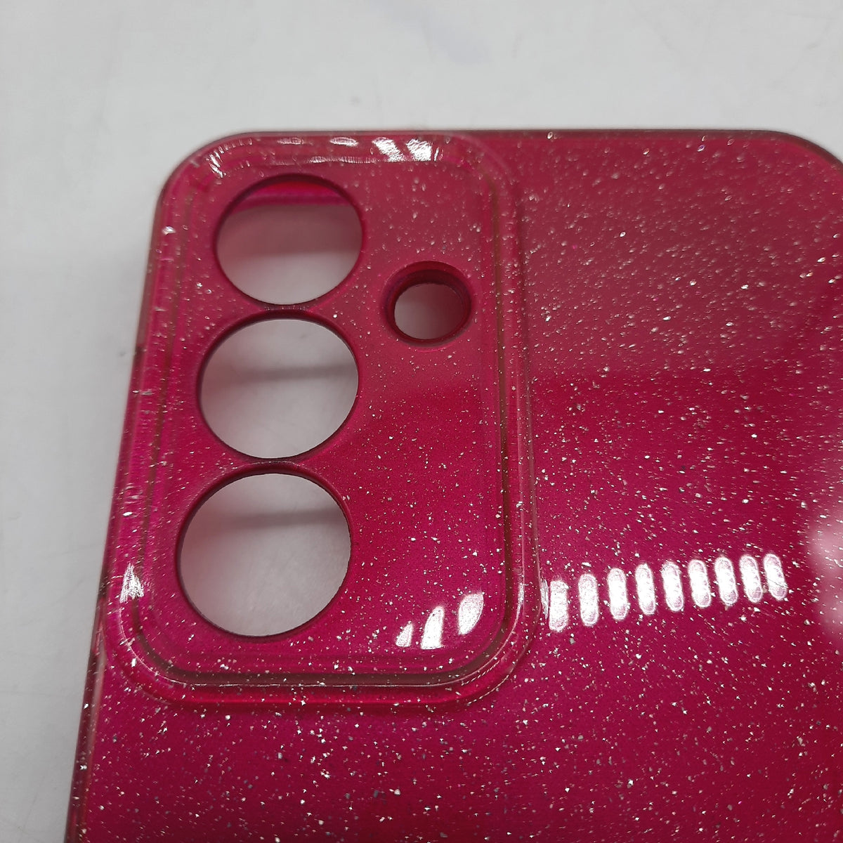 Eherui Glitzer Silikonhuelle fuer Samsung Galaxy S24 S25 Stoßfest Dünn Weich Anti Fingerabdruck Rose Lila