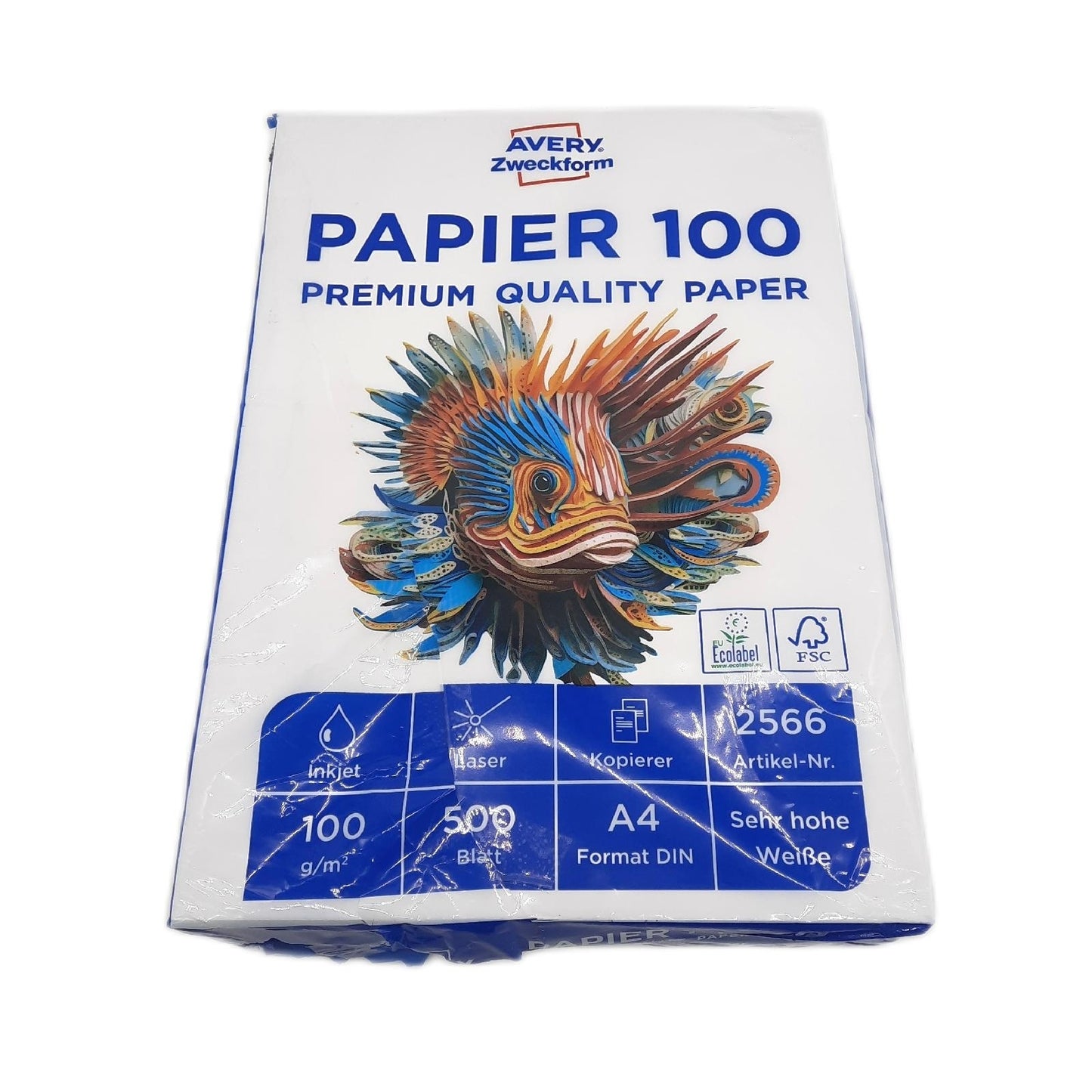 Avery Zweckform Bright White Inkjetpapier A4 100 g 500 Blatt Imp - Unvollständig