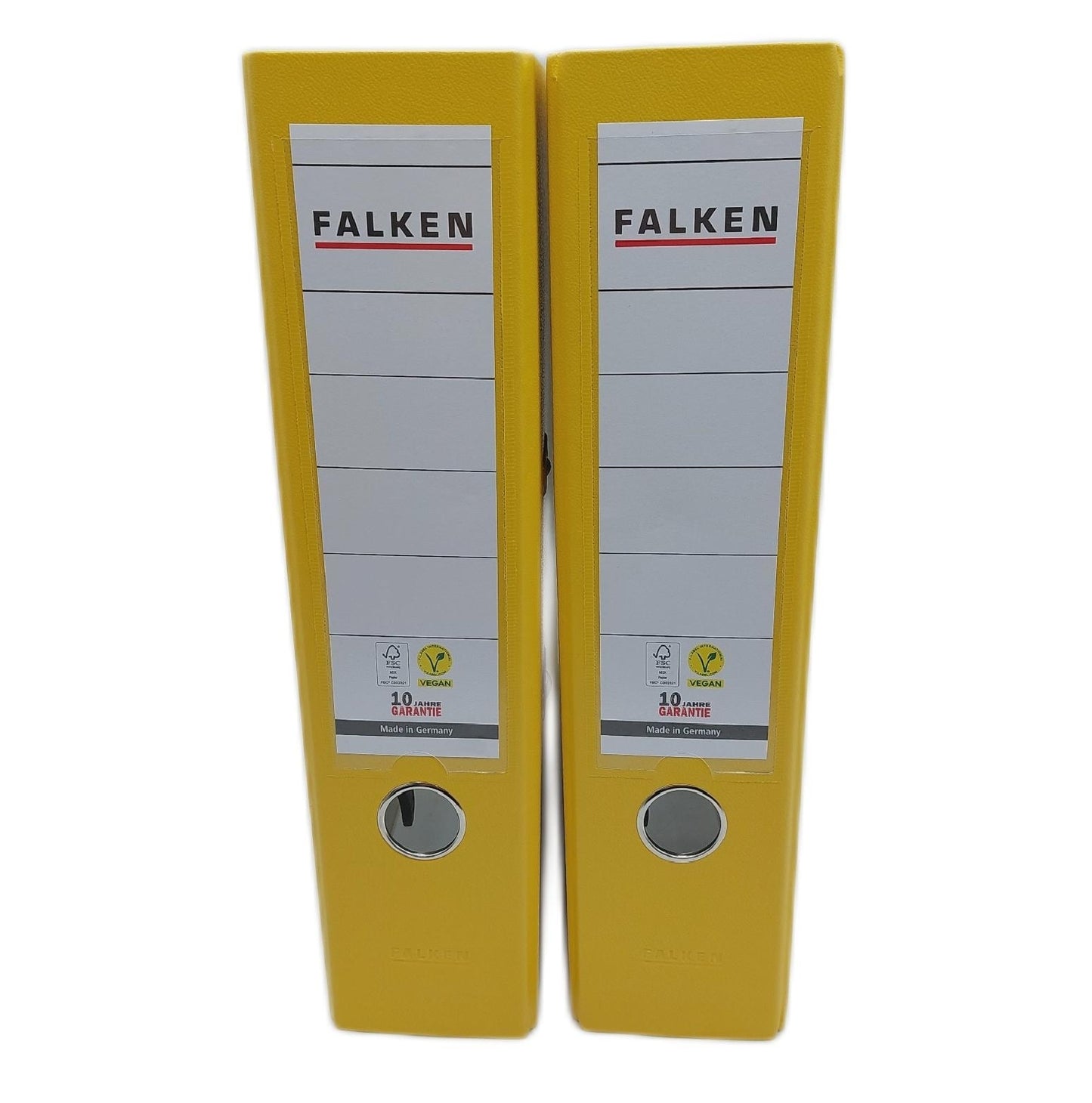Original Falken 2er Pack PP Color Mappe Ordner Gelb 2 Stück kleiner M