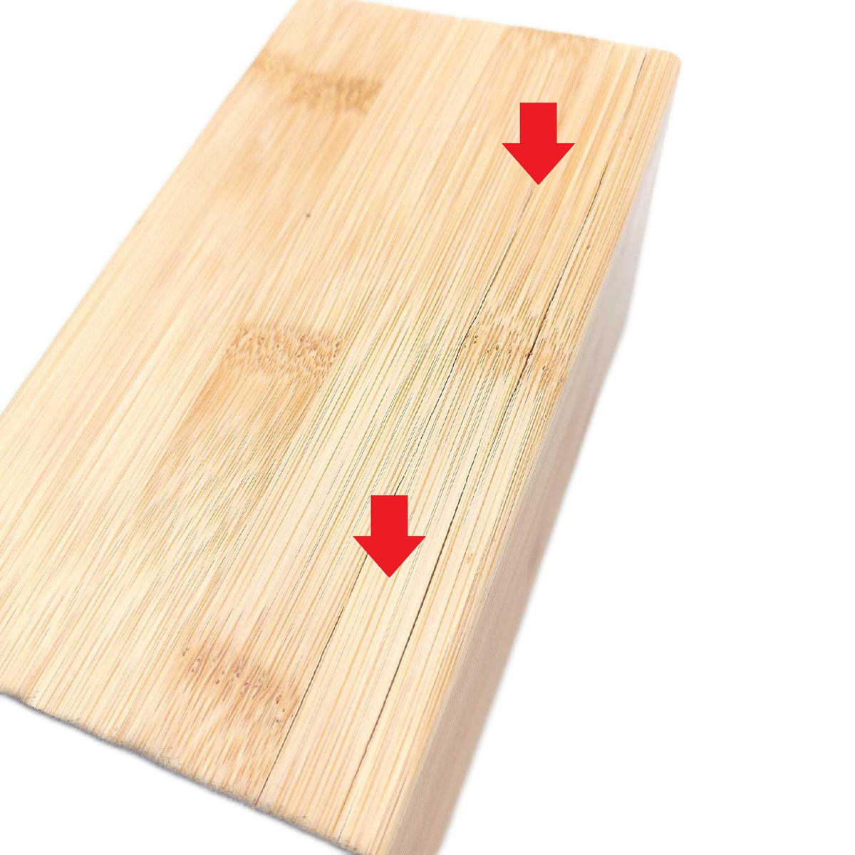 KESPER Messerblock Bambus Kunststoff 10 x 10 cm Braun Schwarz H23 cm leichte Gebrauchsspuren