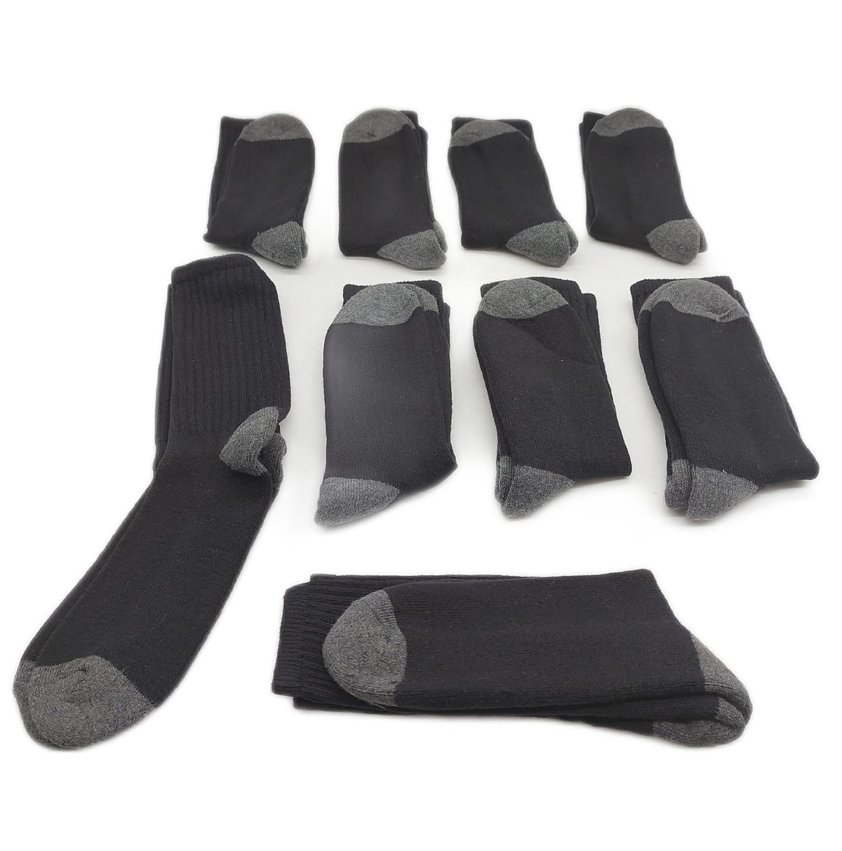 Amazon Essentials Herren Crew Sportsocken Baumwolle Gepolstert 9 Paar Schwarz 41 45