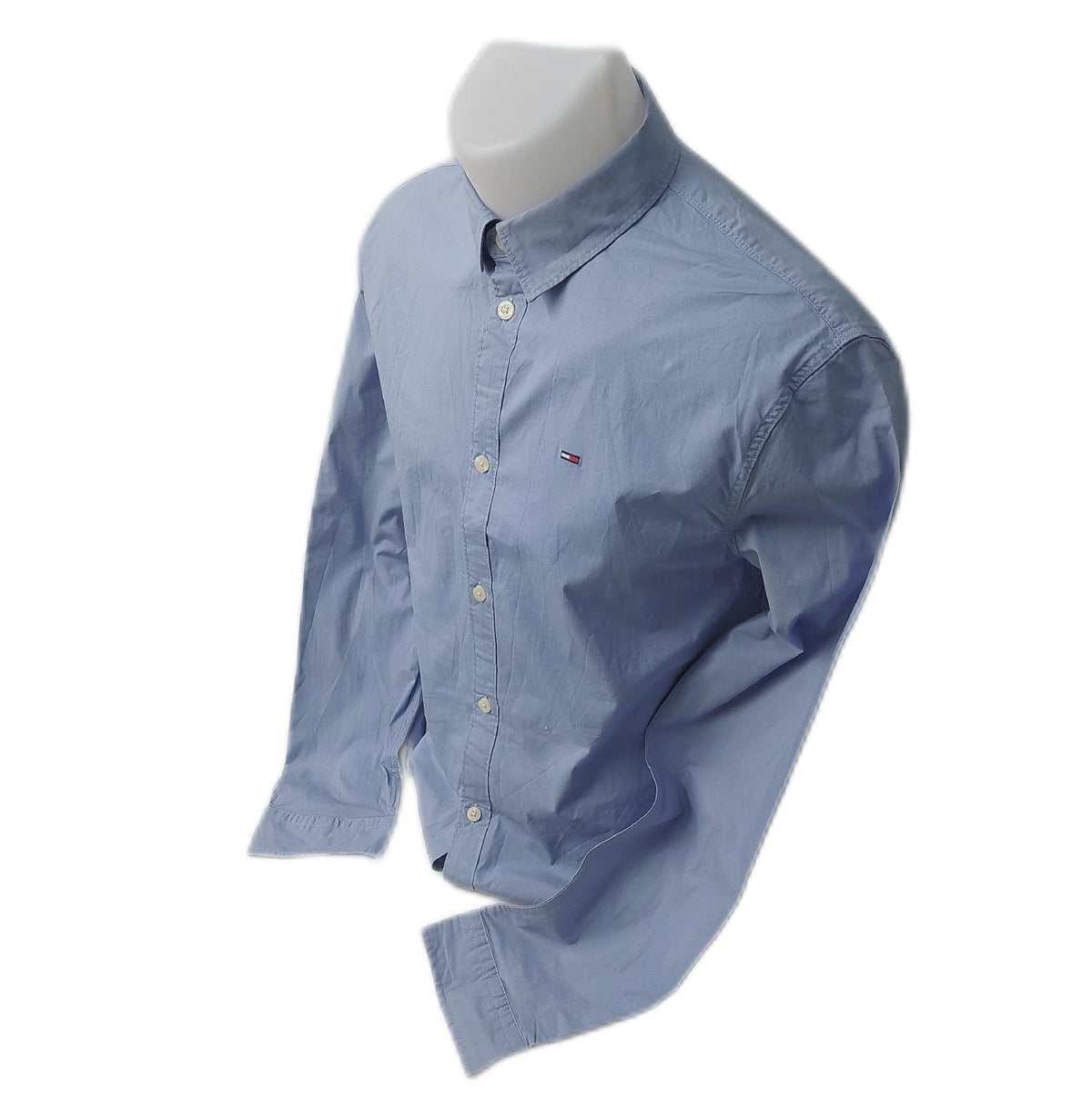 Tommy Jeans Hemd Herrenmode Freizeitmode Lavendel Glanzblau Größe M Stylish Casual Wear