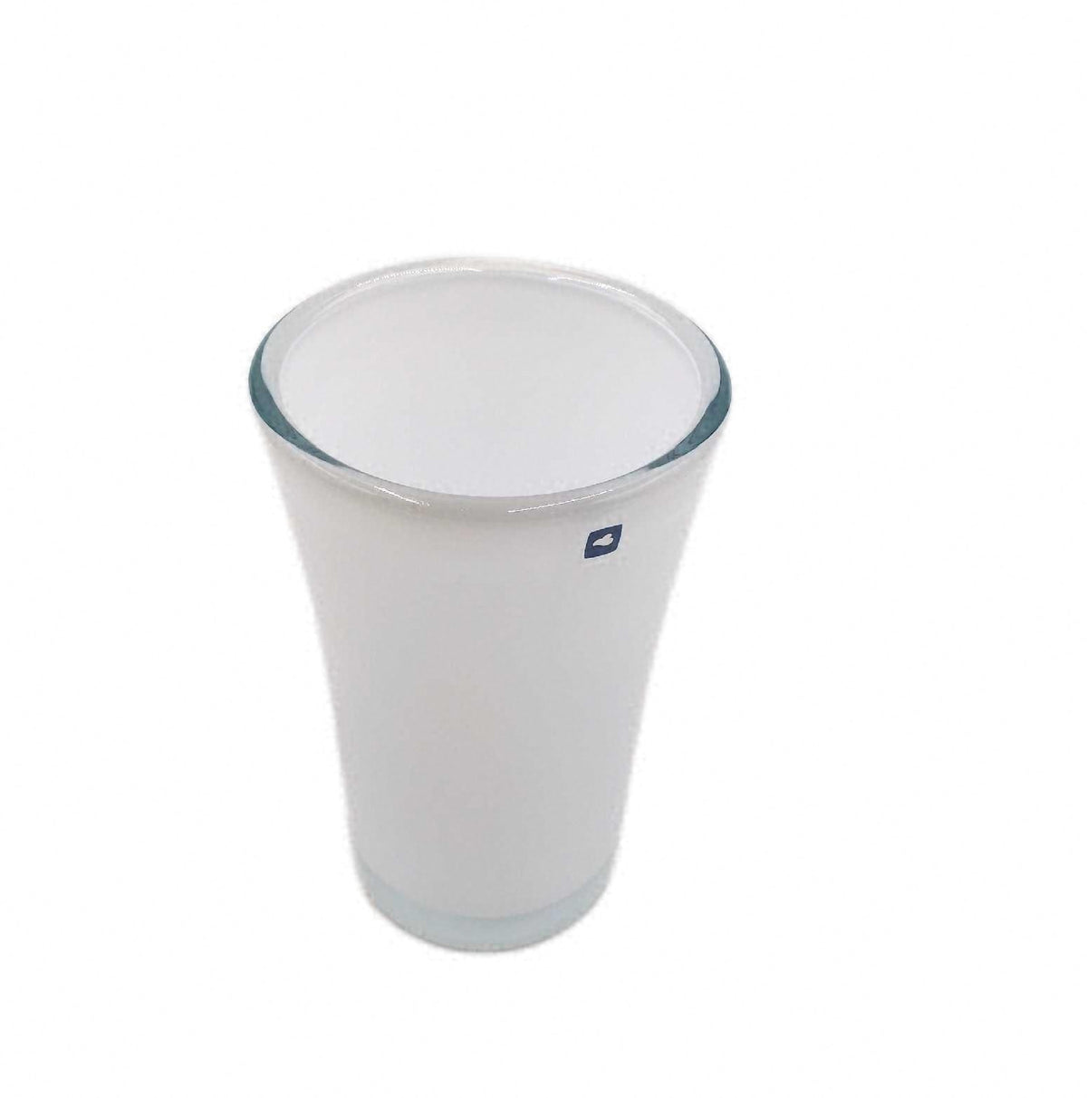 Leonardo Home Bloom geschwungene konische Glasvase weiße lackierte Vase Blumen Deko
