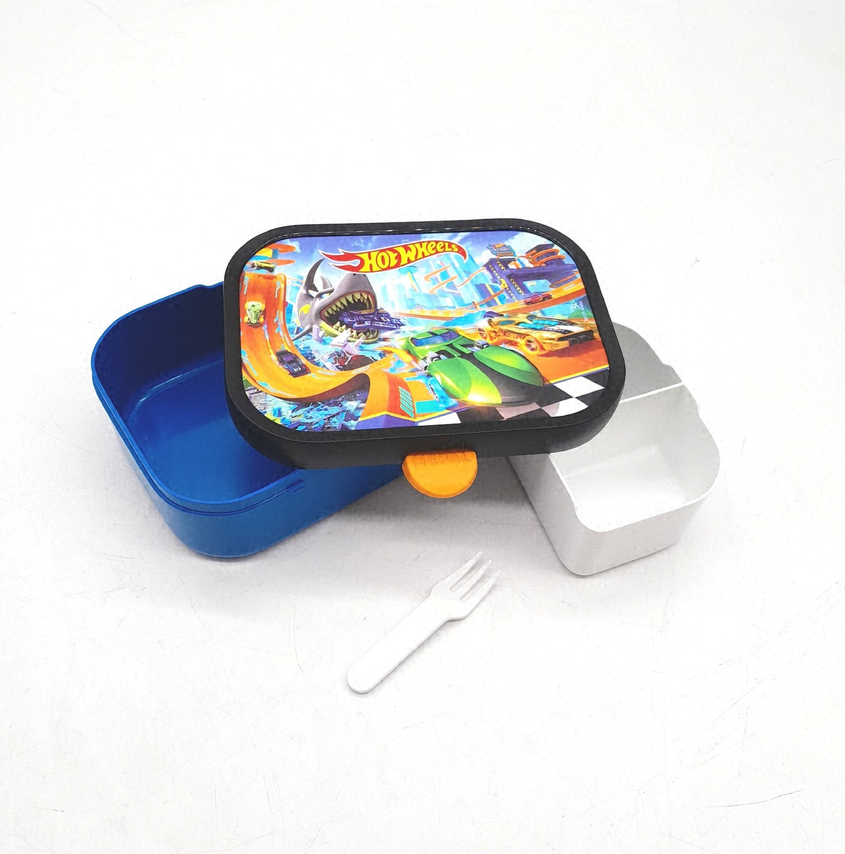 Mepal Brotdose Campus Kinder Bento Box mit Fächern und Gabel Lunchbox Meal