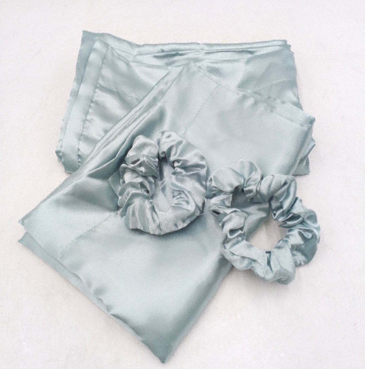Satin Kissenbezug 50x70 2 Stück wie ein Seidenkissenbezug Farbe Sage Grün Set